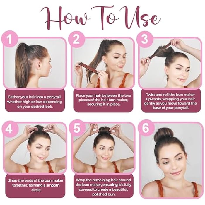 Andlane Women's Hair Bun Maker French Twist Hair Fold Wrap Snap by Andlane (1 Black, 1 Brown) - Image 4